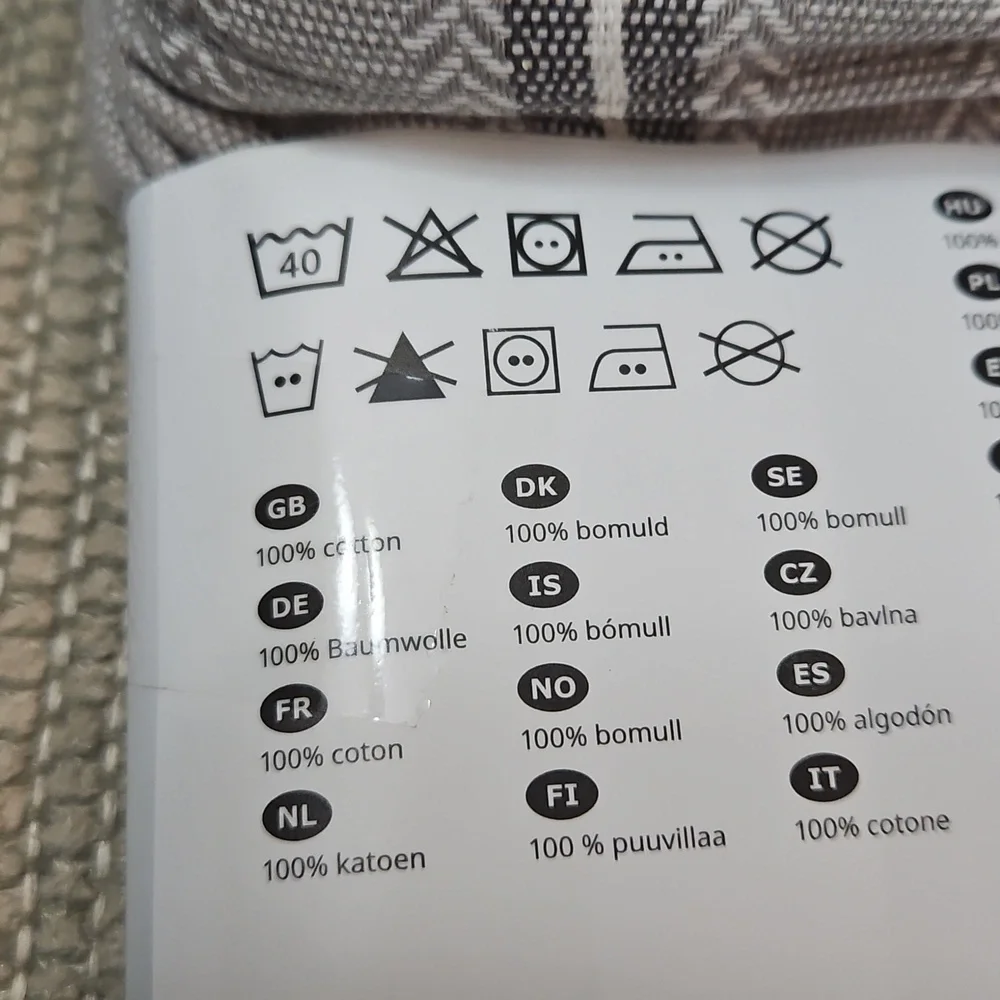 IKEA Stortimjan Cushion Cover NEW Maria Vinka 20X20 Gray White Black
